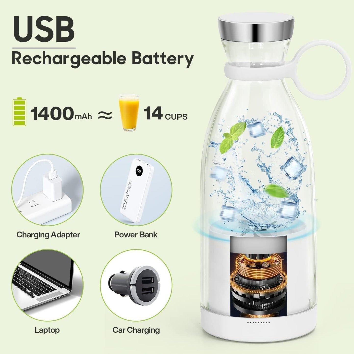 🥤 Portable & Compact USB Juicer Blender – Your Health Companion On the Go!
