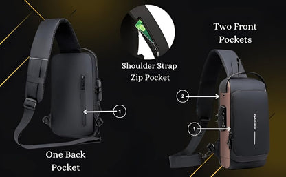 Unisex and Anti-Theft  Sling Bag – Stylish & Secure for Men & Women . Multi-Functional – Ideal for Travel, Work & Casual Use